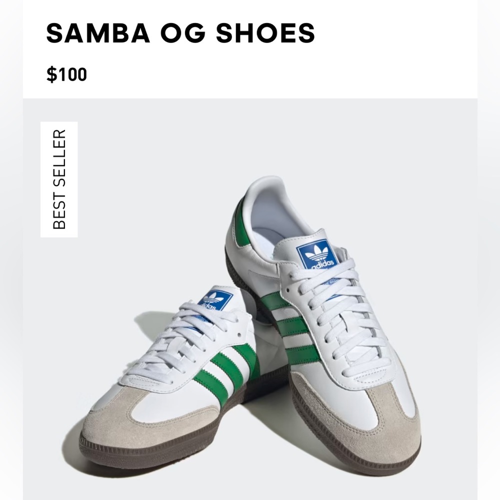 Adidas Samba OG Shoes Green Women’s 9.5